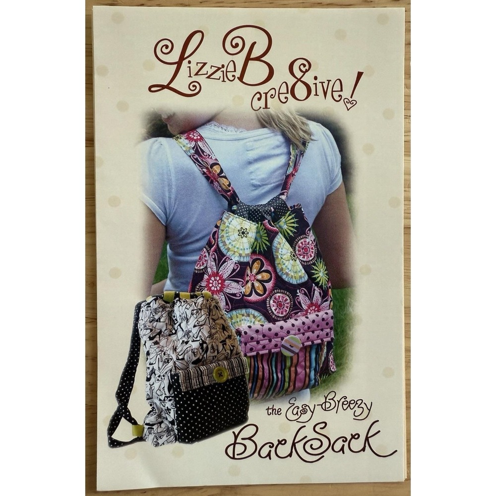 The‎ Easy Breezy Whimsical Back Sack Pattern By Lizzie B Crea8tive